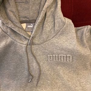 PUMA Embossed Men’s Hooded Gray Sweatshirt XLarge